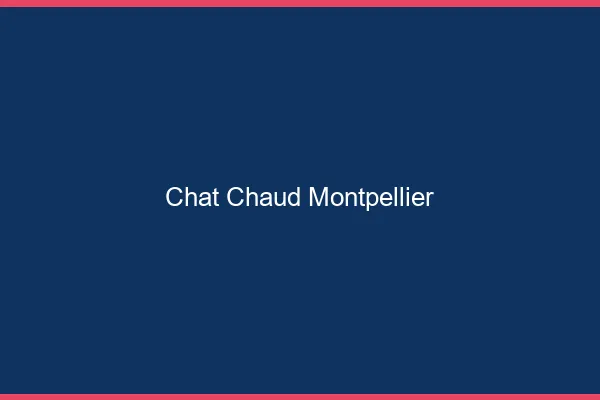 Chat chaud Montpellier
