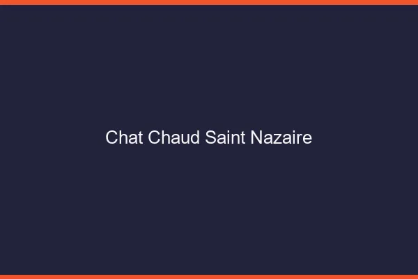 Chat chaud Saint-Nazaire