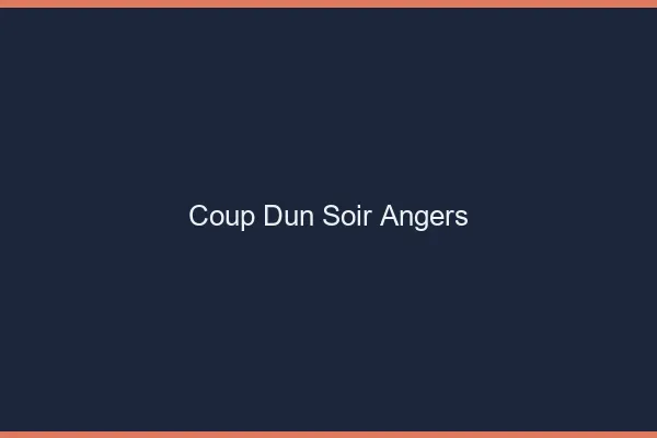 Coup d'un soir Angers