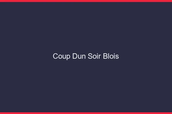 Coup d'un soir Blois