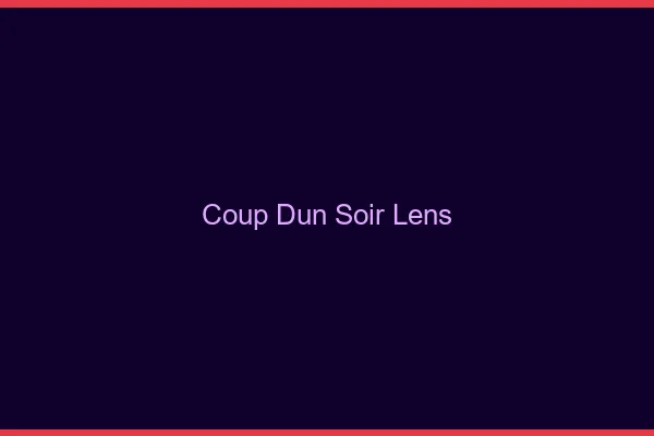Coup d'un soir Lens