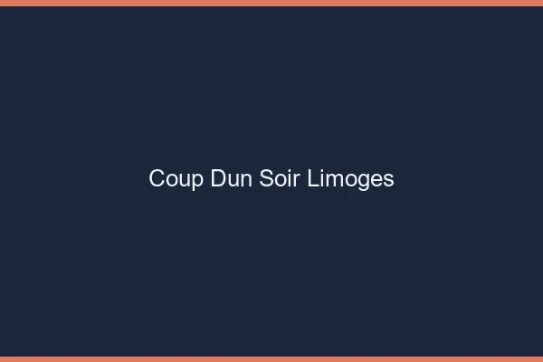Coup d'un soir Limoges