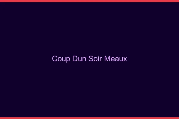 Coup d'un soir Meaux
