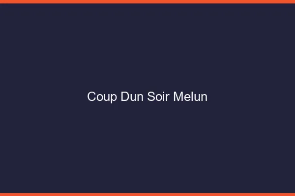 Coup d'un soir Melun