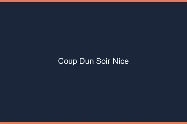 Coup d'un soir Nice