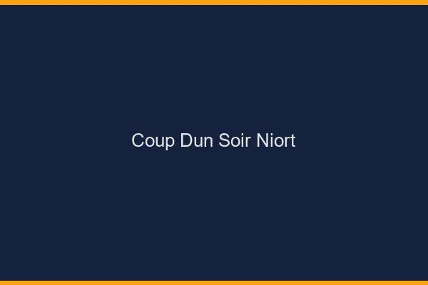 Coup d'un soir Niort