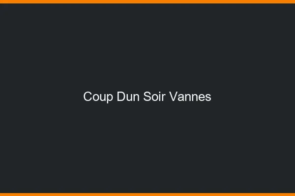 Coup d'un soir Vannes