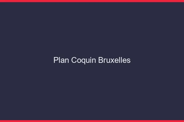 Plan coquin Bruxelles
