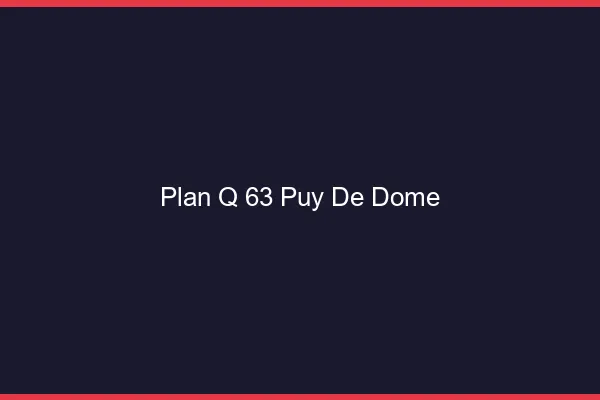 Plan q 63 puy-de-dôme